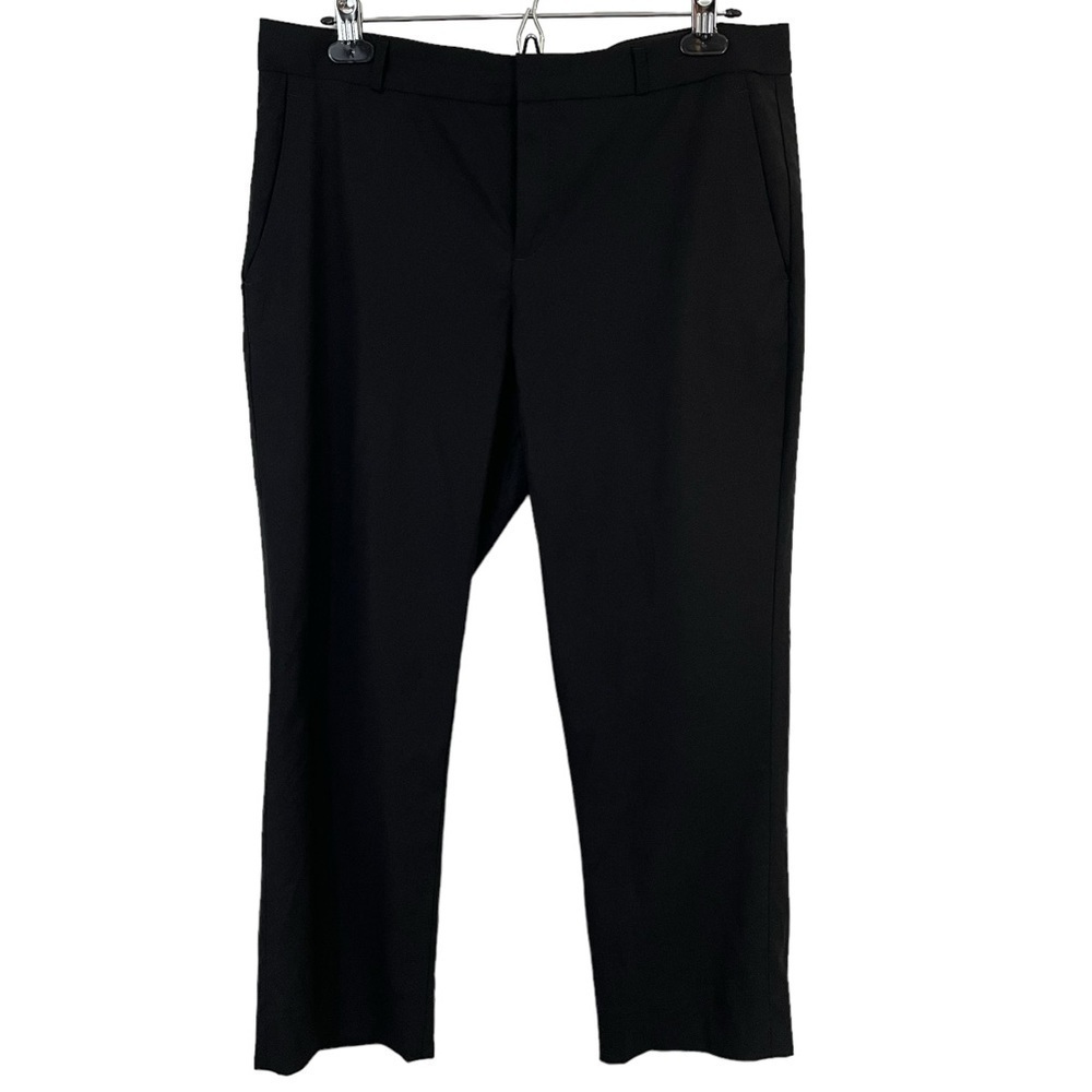 Banana Republic Avery Dress Pants Womens 10 Short Black Straight Leg Trousers